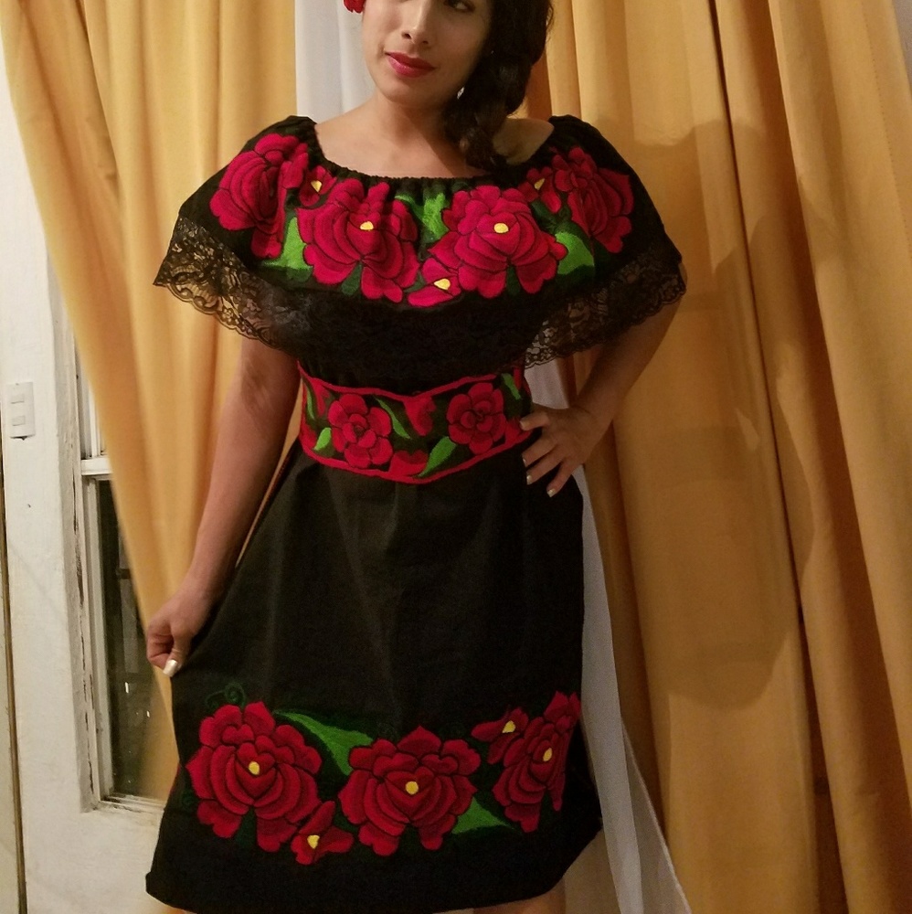 SOLD* Mexican Embroidered Dress_Belt CRAZY SALE! - Picture 5 of 8